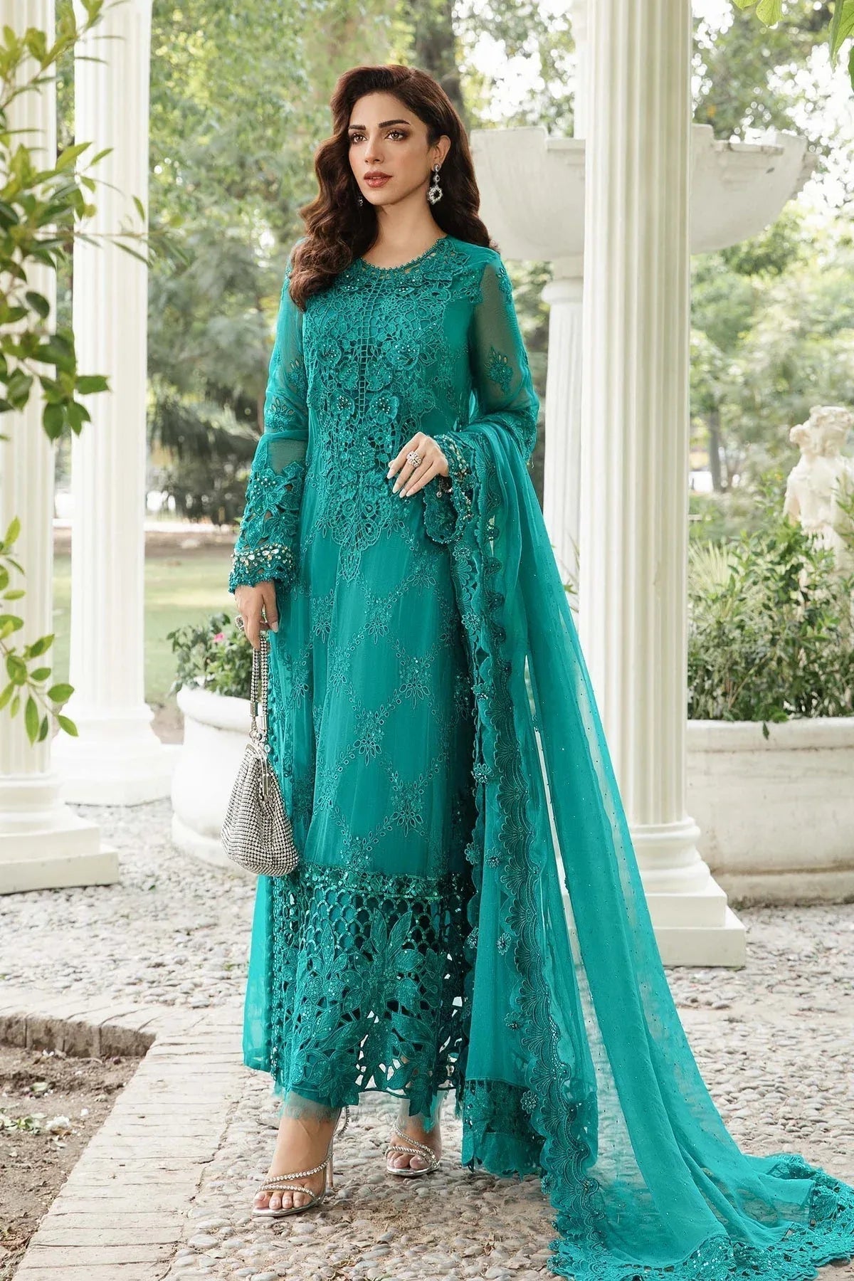 Maria B | Chiffon Formals 24 | Chiffon Suit | MPC-24-105 - Aqsa Fabrics