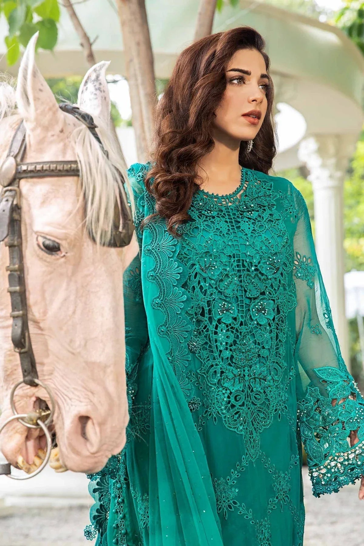 Maria B | Chiffon Formals 24 | Chiffon Suit | MPC-24-105 - Aqsa Fabrics