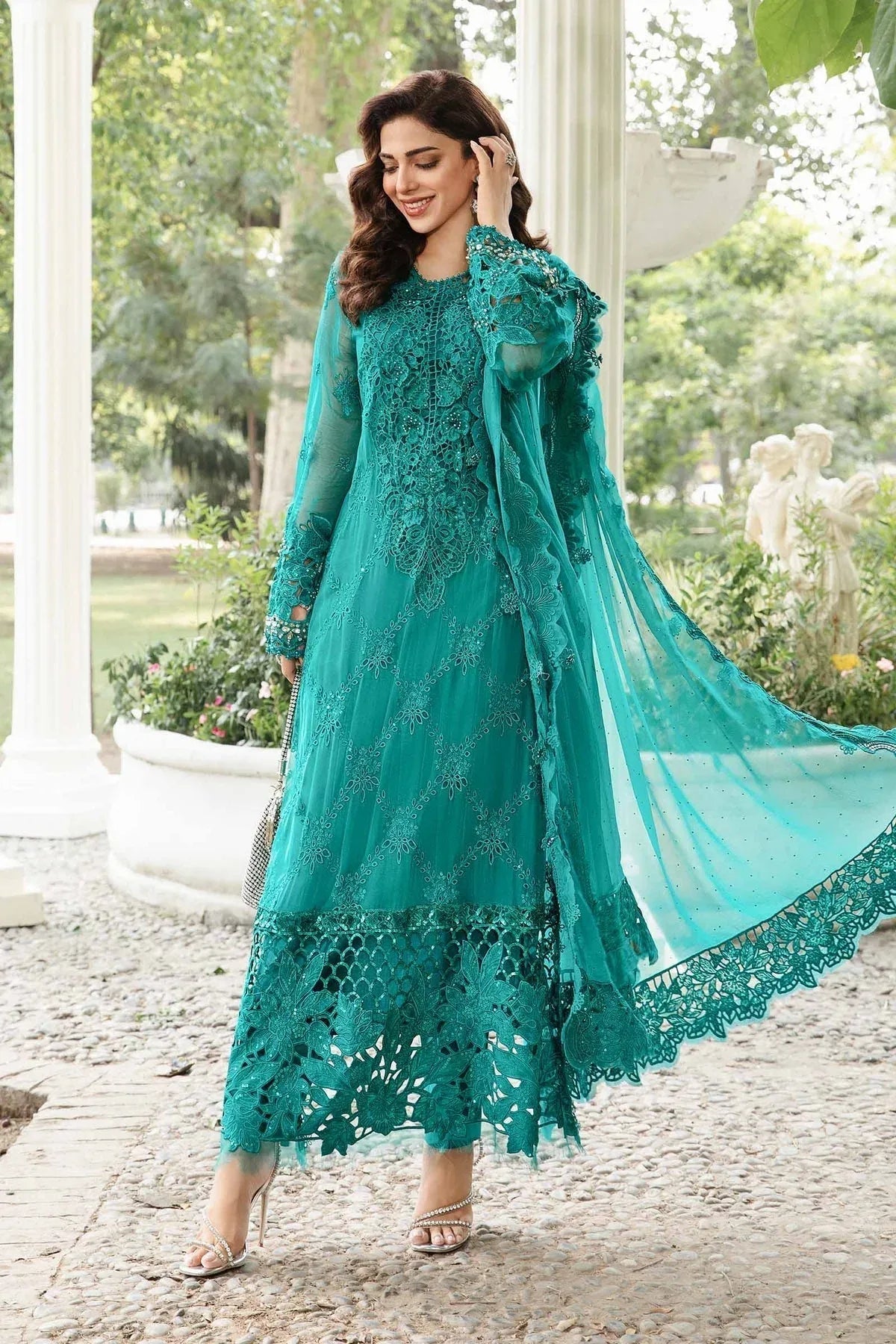 Maria B | Chiffon Formals 24 | Chiffon Suit | MPC-24-105 - Aqsa Fabrics
