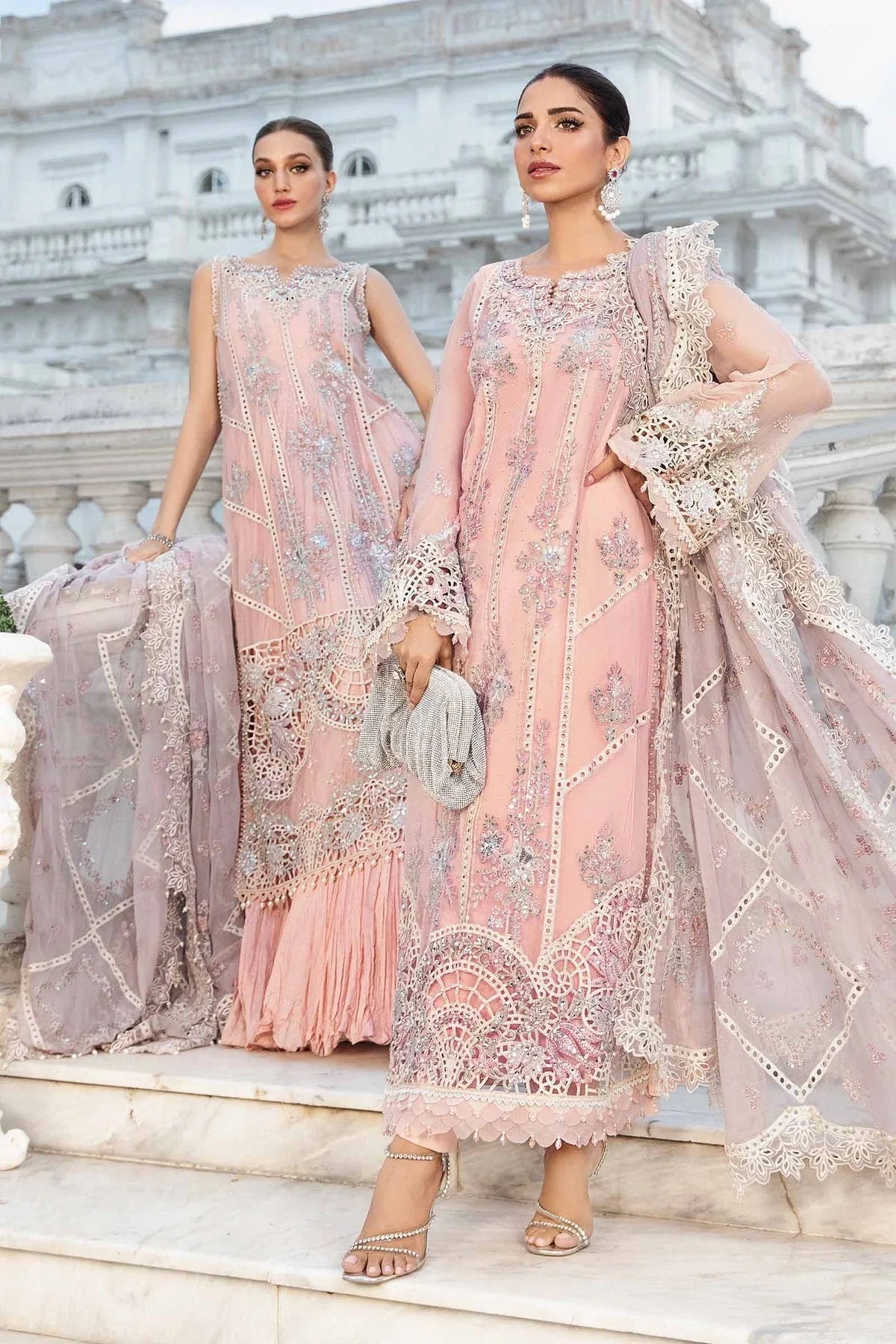 Maria B | Chiffon Formals 24 | Chiffon Suit | MPC-24-106 - Aqsa Fabrics