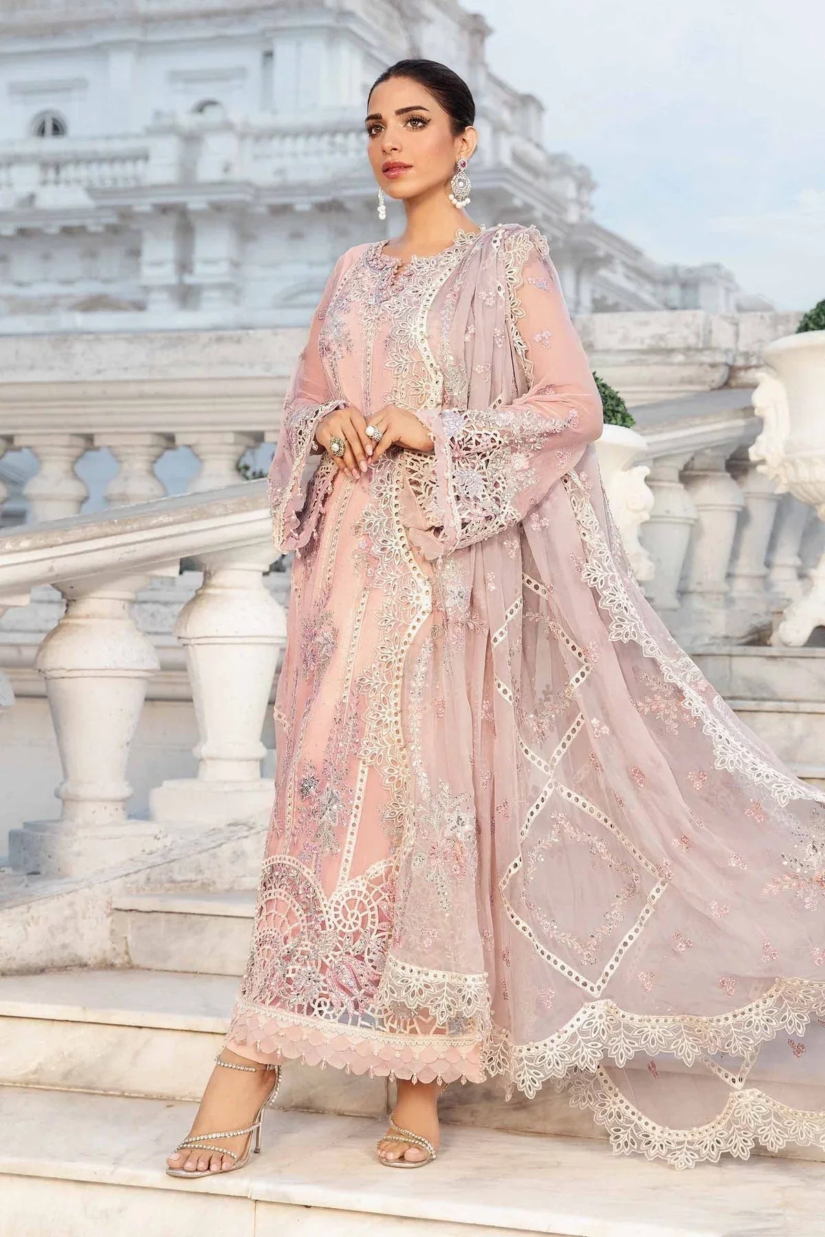 Maria B | Chiffon Formals 24 | Chiffon Suit | MPC-24-106 - Aqsa Fabrics