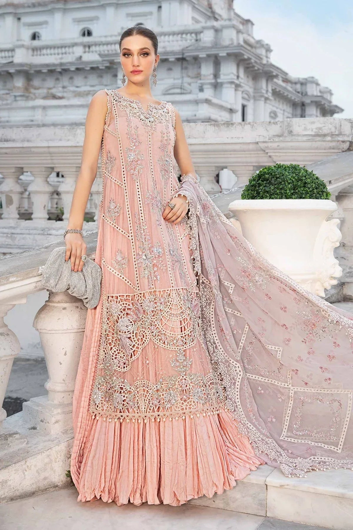 Maria B | Chiffon Formals 24 | Chiffon Suit | MPC-24-106 - Aqsa Fabrics