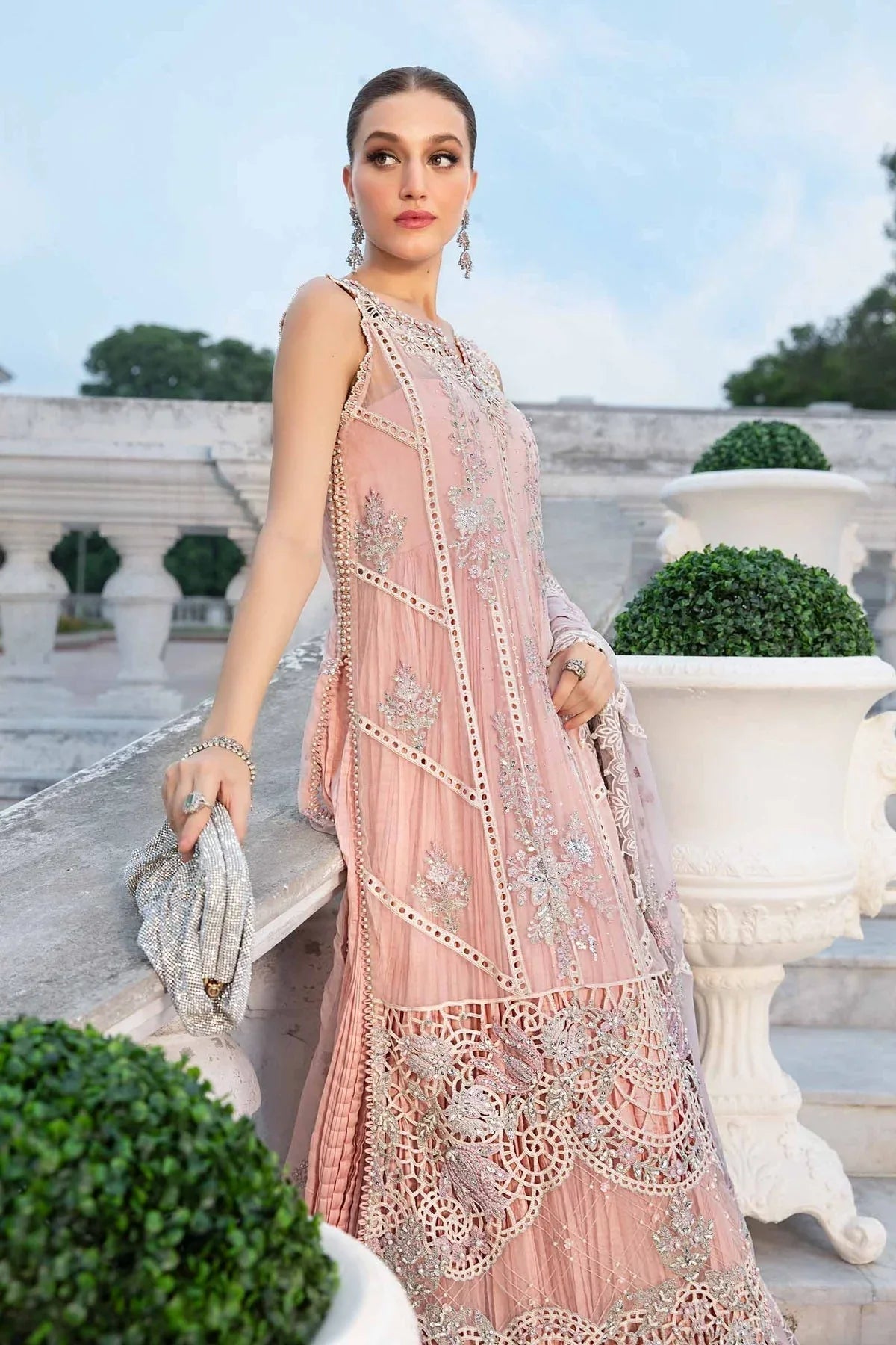 Maria B | Chiffon Formals 24 | Chiffon Suit | MPC-24-106 - Aqsa Fabrics