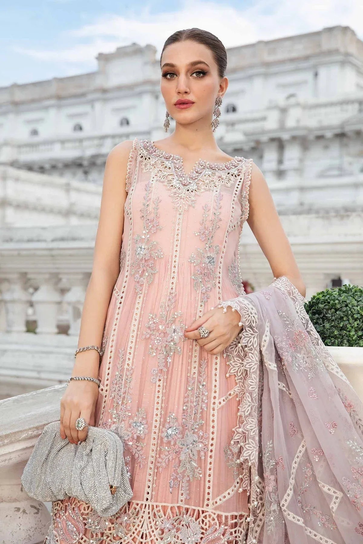 Maria B | Chiffon Formals 24 | Chiffon Suit | MPC-24-106 - Aqsa Fabrics