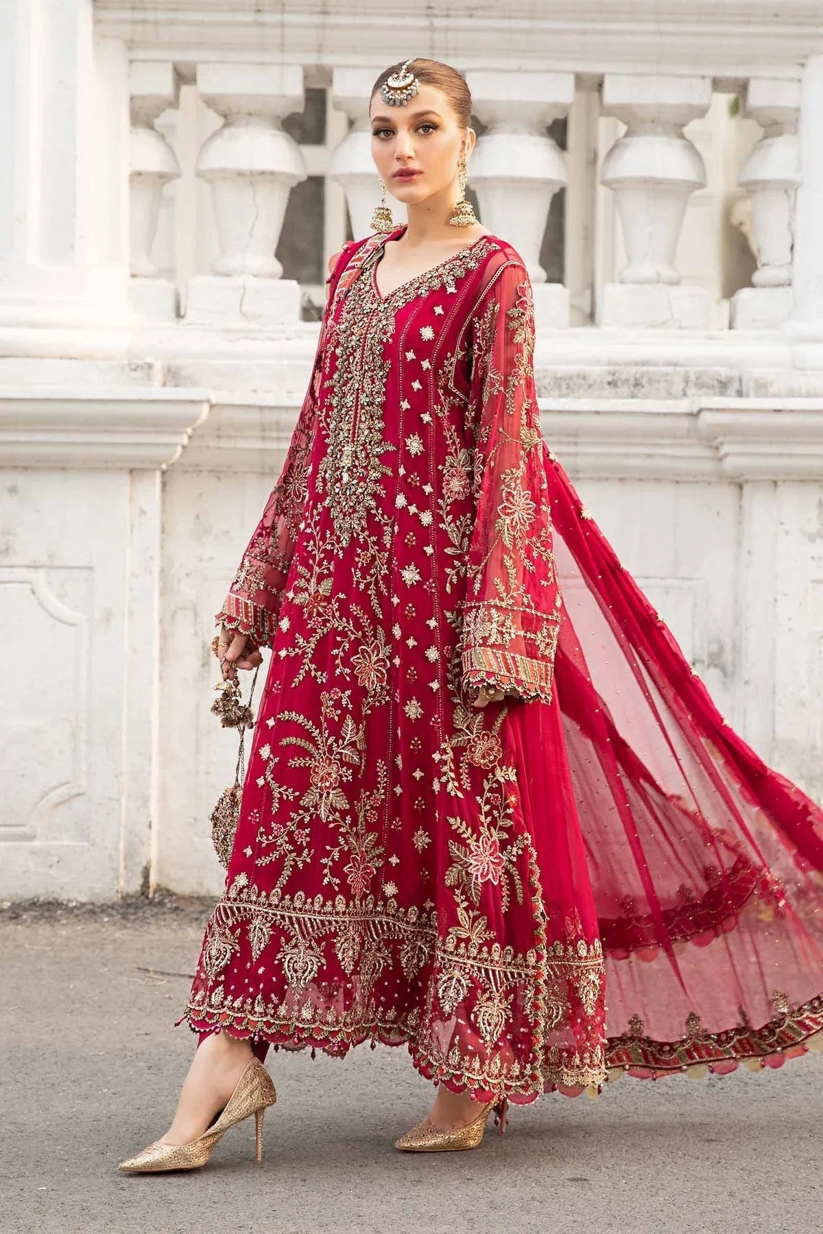 Maria B | Chiffon Formals 24 | Chiffon Suit | MPC-24-107 - Aqsa Fabrics