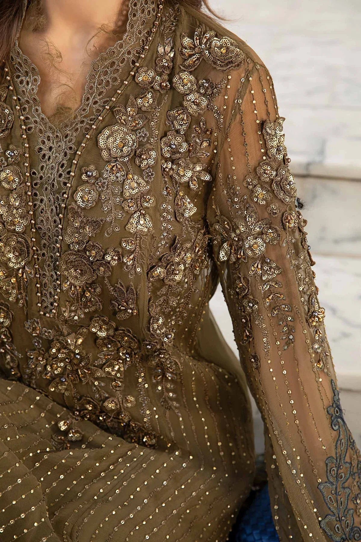 Maria B | Chiffon Formals 24 | Chiffon Suit | MPC-24-108 - Aqsa Fabrics