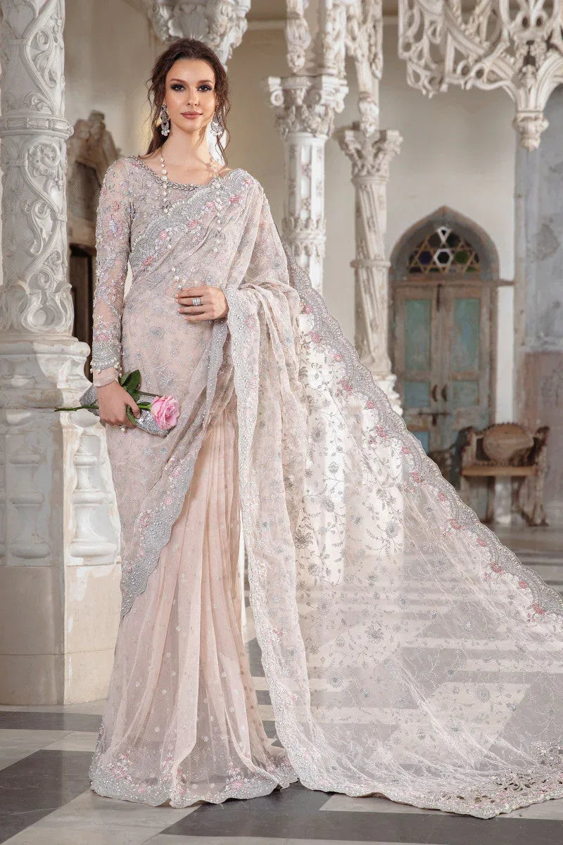 Maria B. Couture Pale Pink MC-050 - Aqsa Fabrics