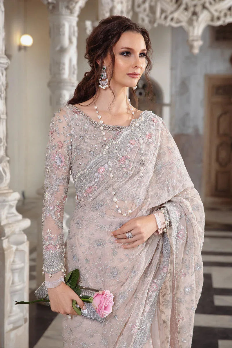 Maria B. Couture Pale Pink MC-050 - Aqsa Fabrics