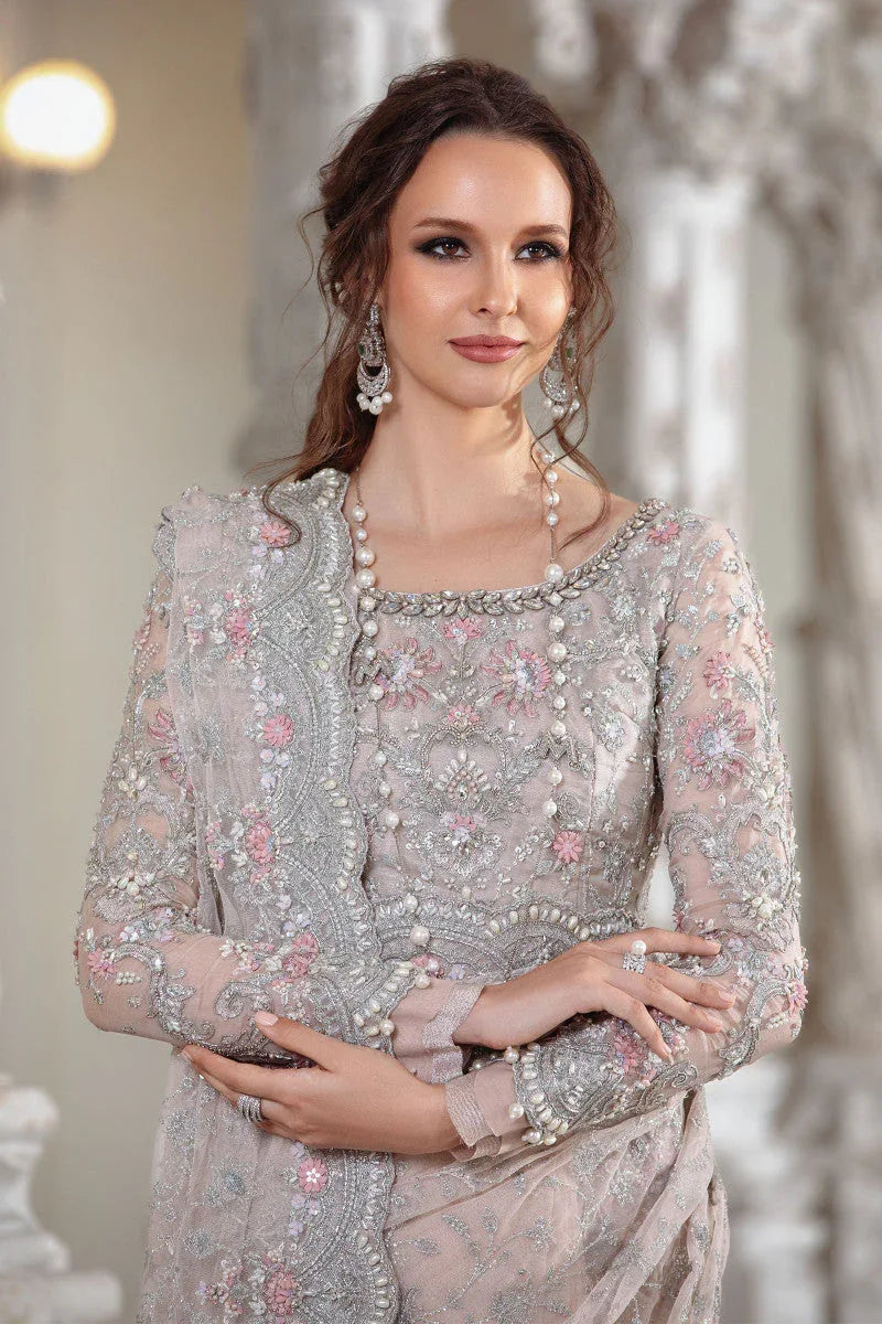 Maria B. Couture Pale Pink MC-050 - Aqsa Fabrics