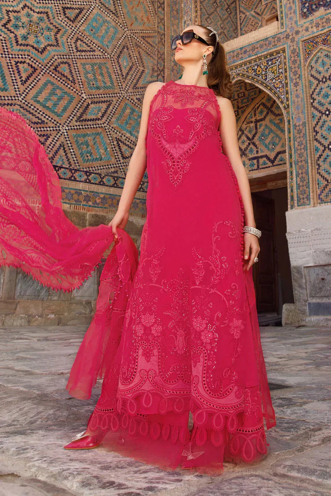 Maria B D-2303-A Luxury Lawn Collection - Aqsa Fabrics
