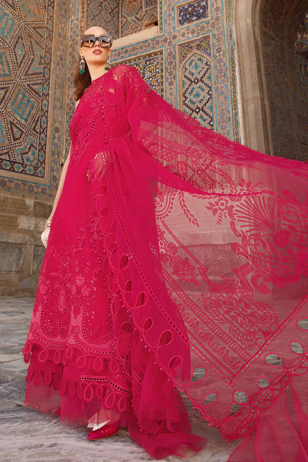 Maria B D-2303-A Luxury Lawn Collection - Aqsa Fabrics