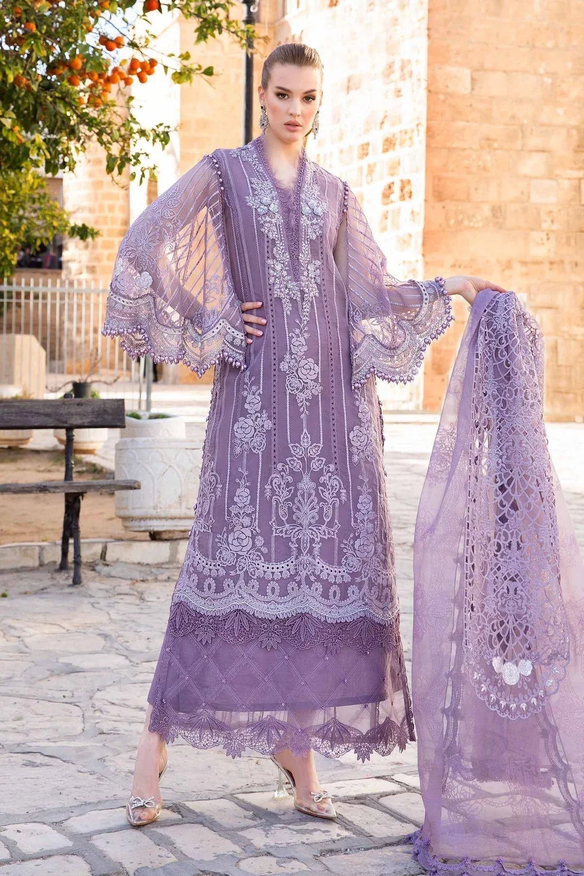 Maria B - D-2401-A - Aqsa Fabrics