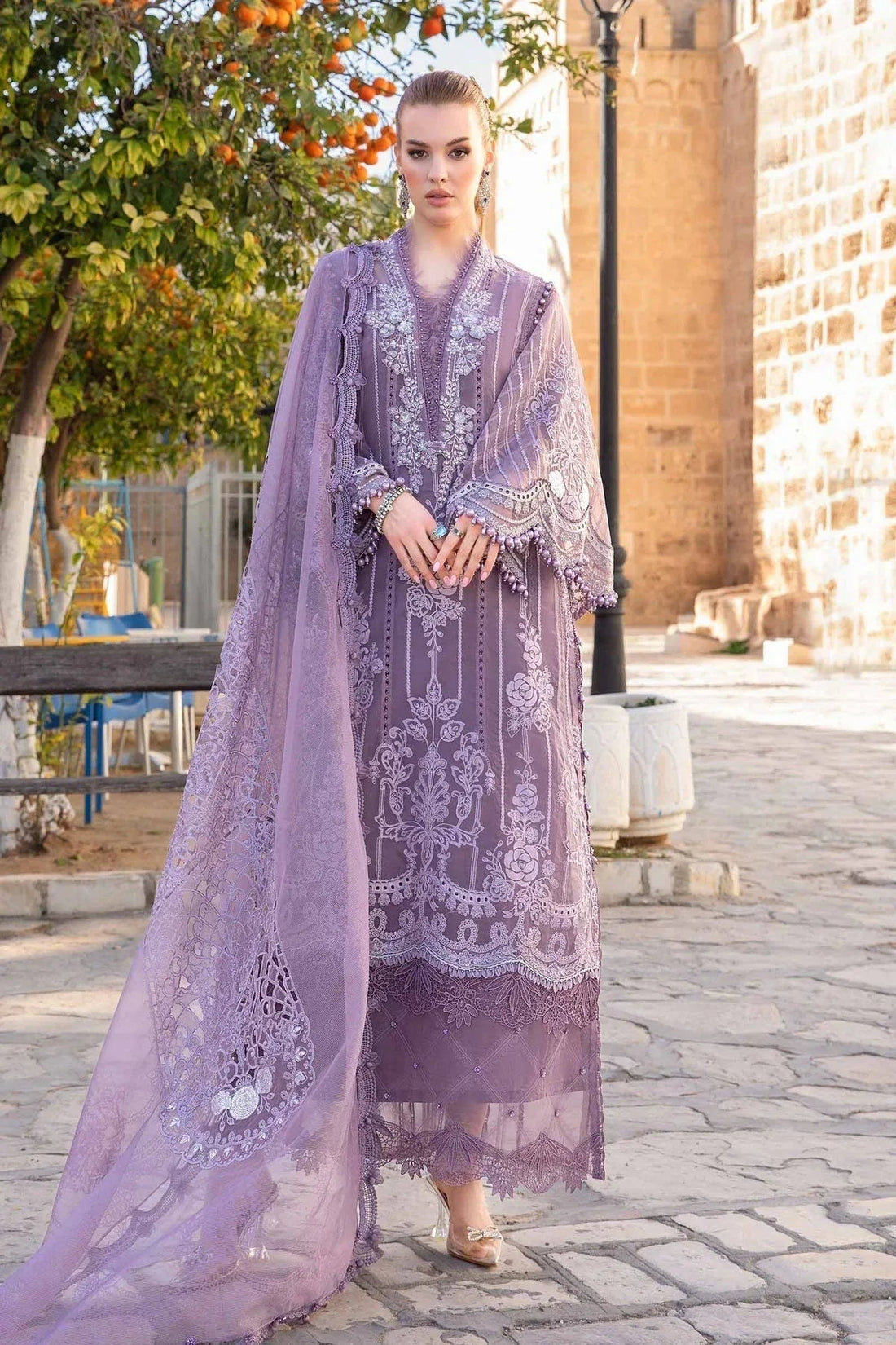 Maria B - D-2401-A - Aqsa Fabrics