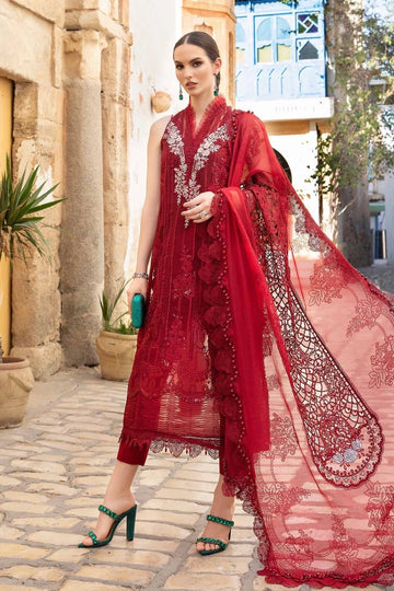 Maria B - D-2401-B - Lawn - Aqsa Fabrics
