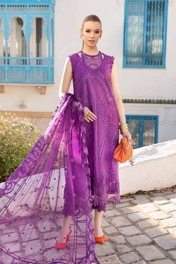 Maria B - D-2402-B - Lawn - Aqsa Fabrics