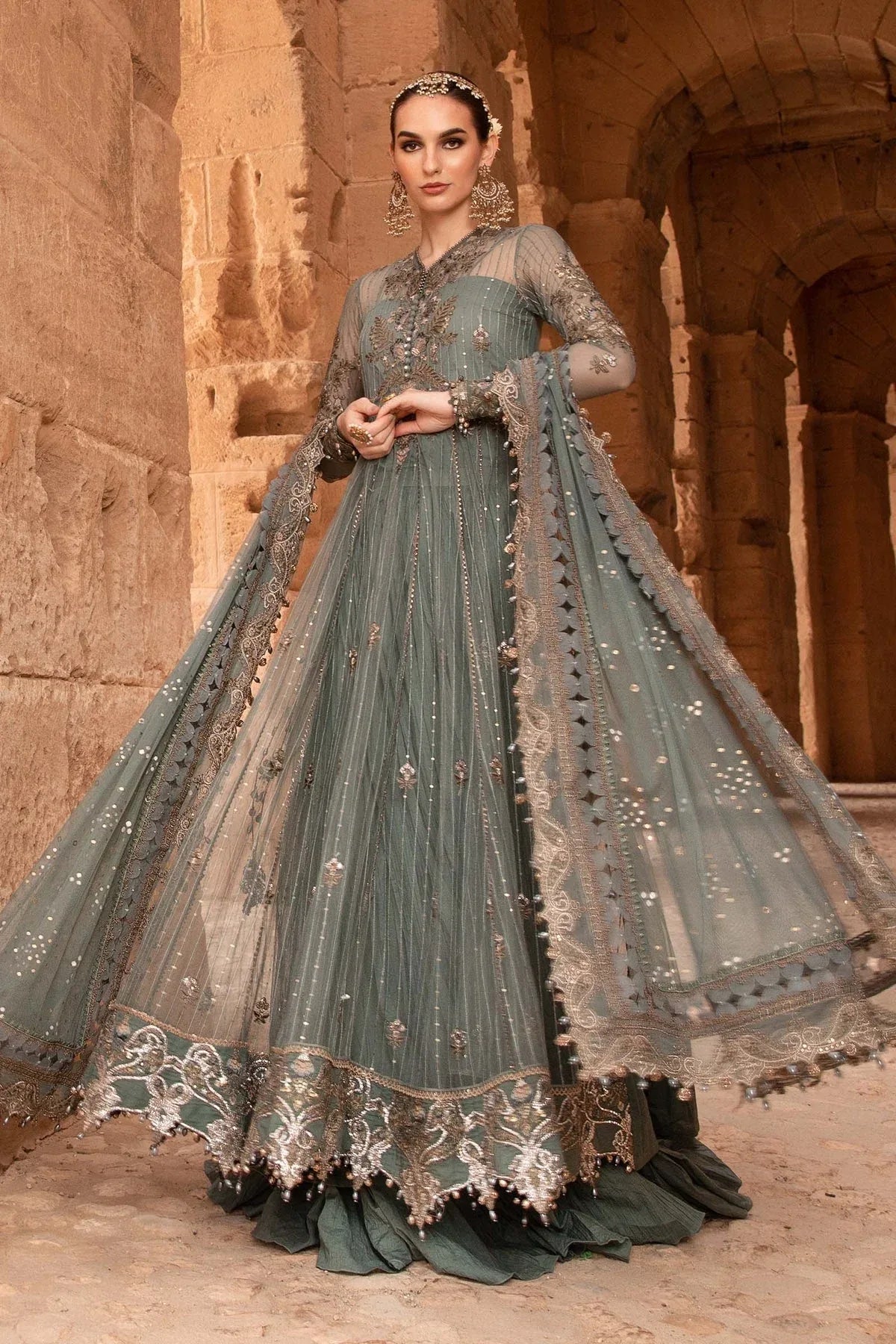 Maria B - D-2403-A - Lawn - Aqsa Fabrics