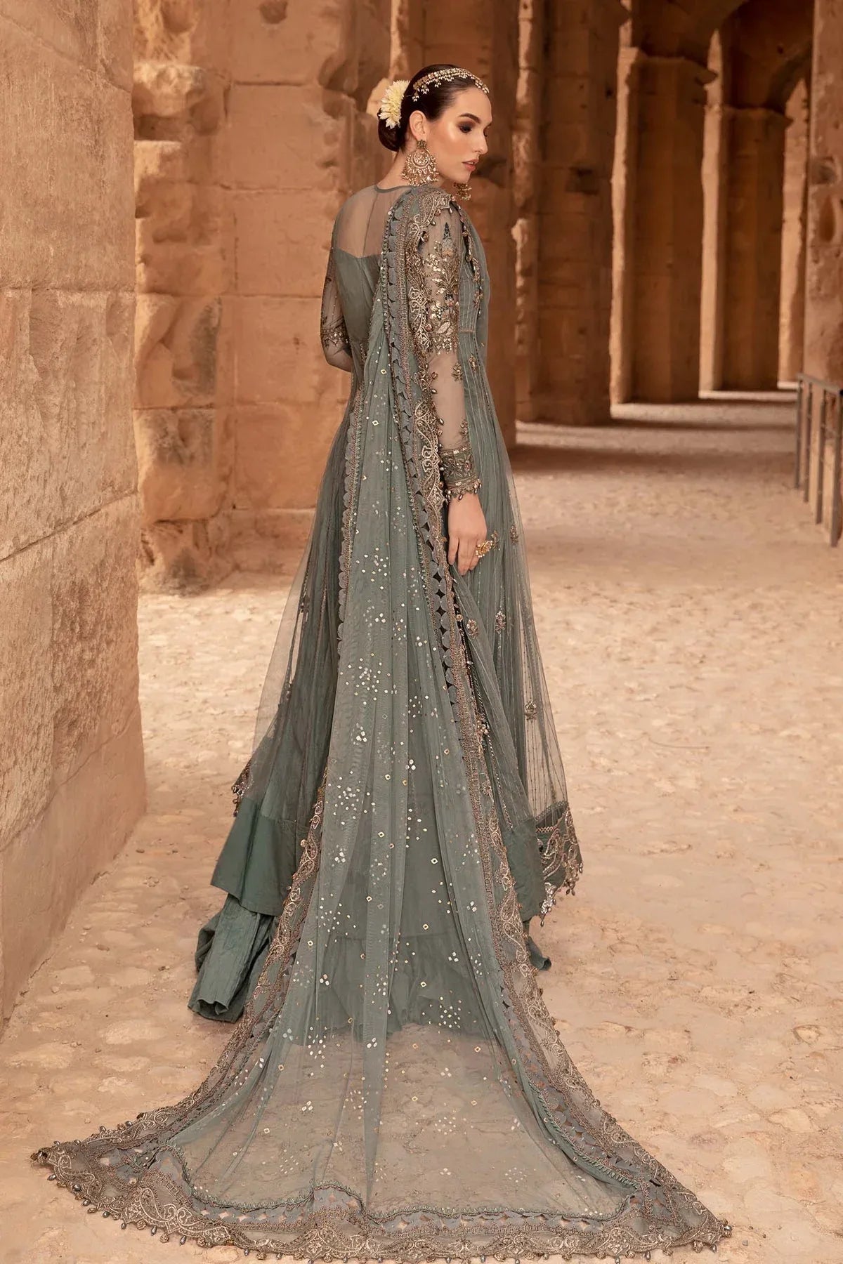Maria B - D-2403-A - Lawn - Aqsa Fabrics