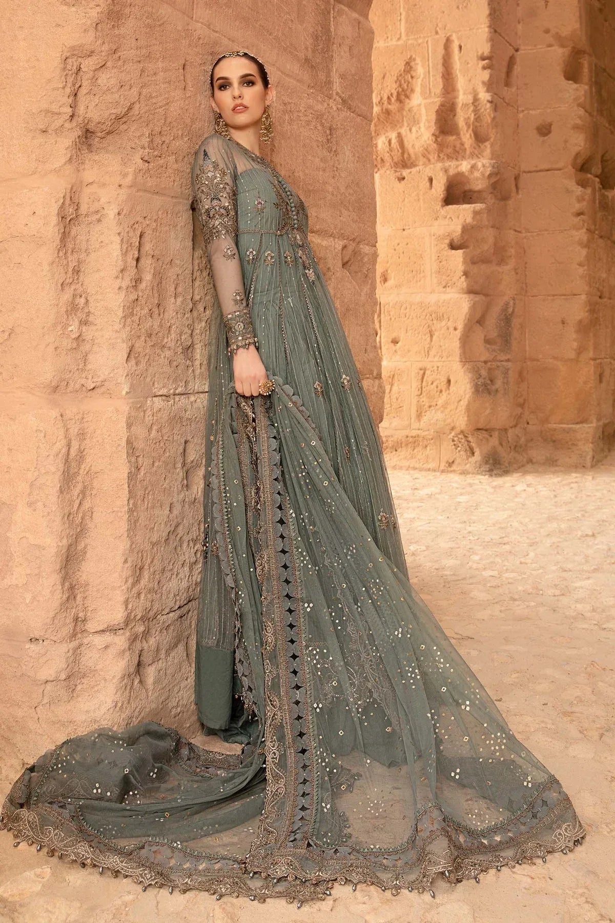 Maria B - D-2403-A - Lawn - Aqsa Fabrics