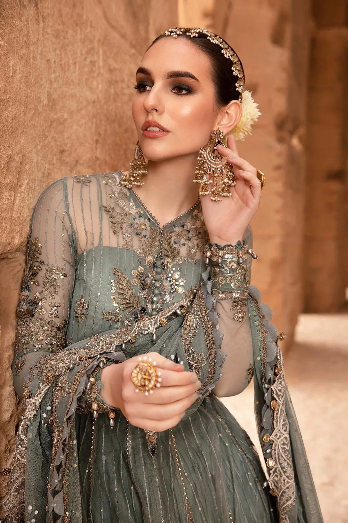 Maria B - D-2403-A - Lawn - Aqsa Fabrics