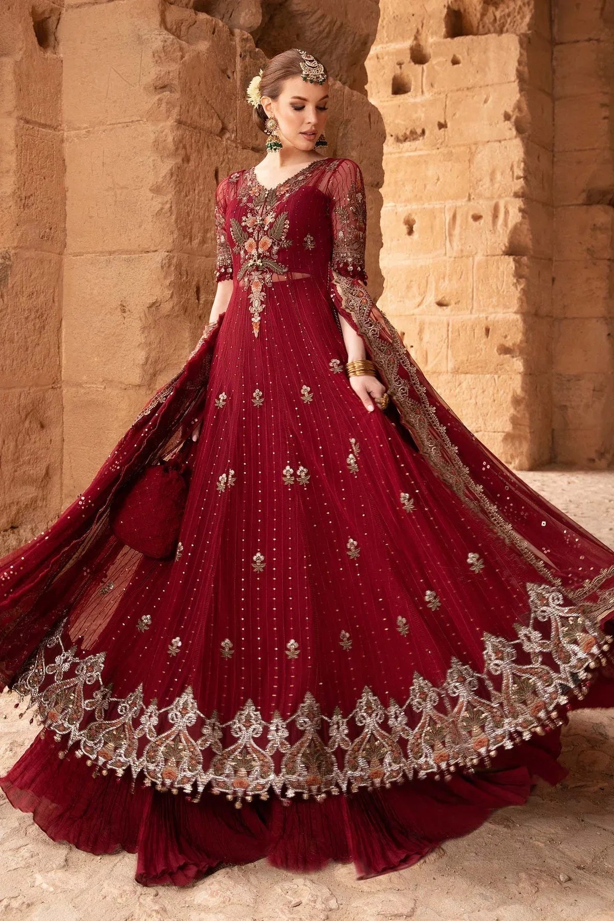 Maria B - D-2403-B - Lawn - Aqsa Fabrics
