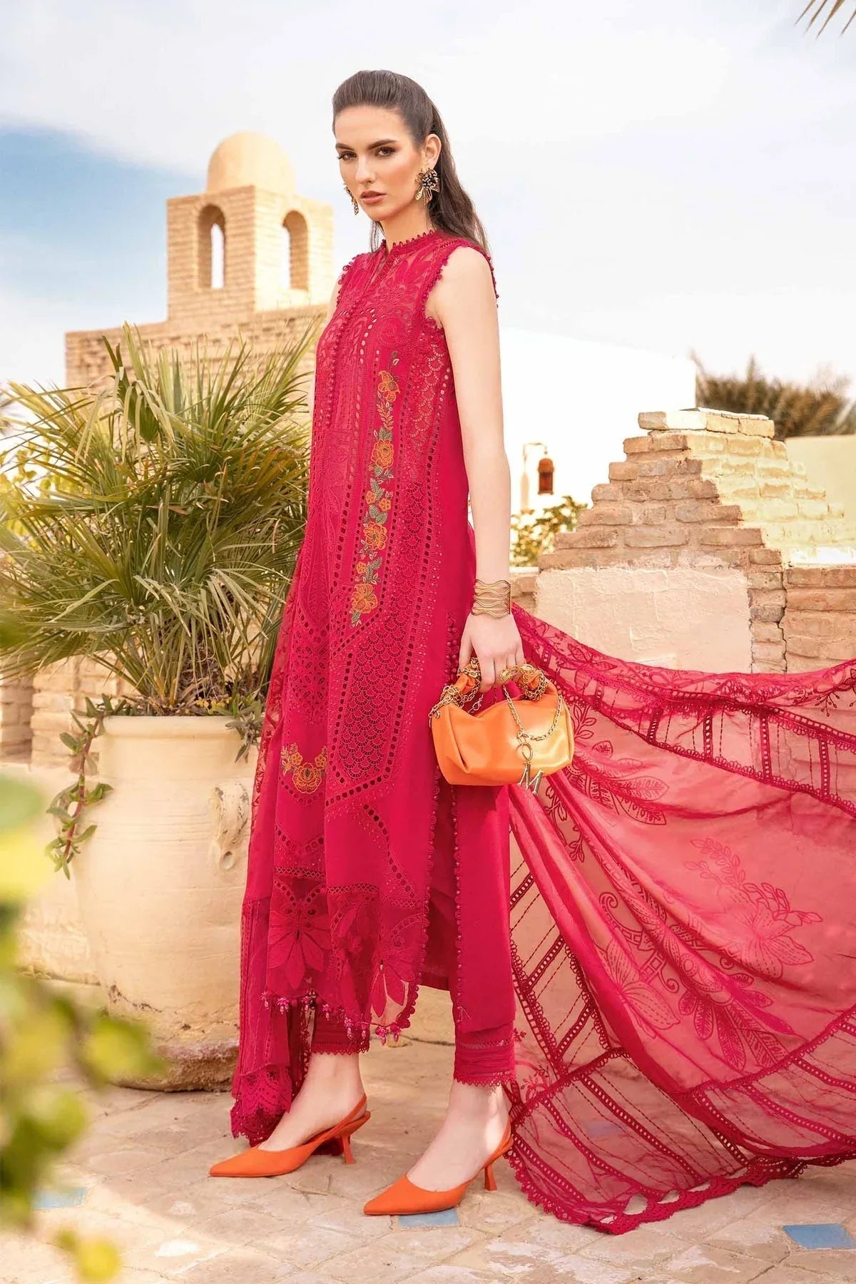 Maria B - D-2404-A - Lawn - Aqsa Fabrics