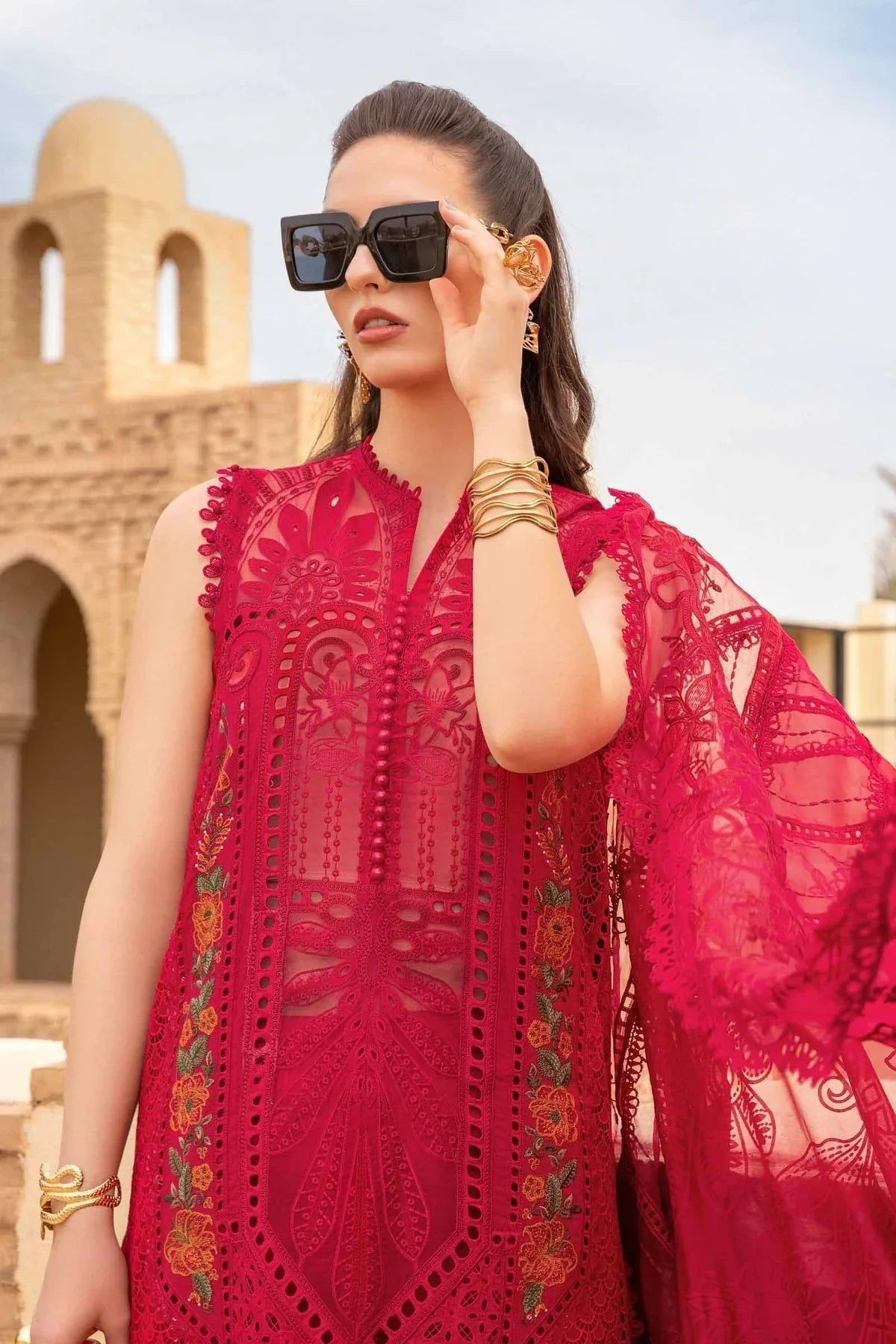 Maria B - D-2404-A - Lawn - Aqsa Fabrics