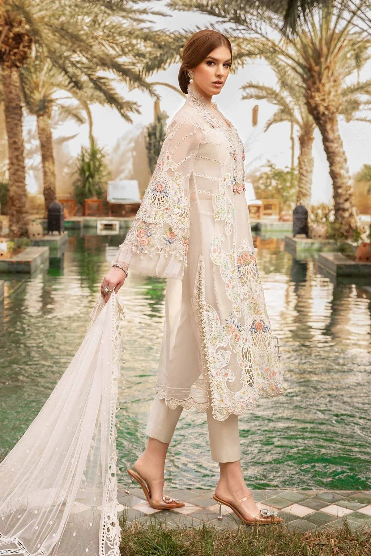 Maria B - D-2405-A - Lawn - Aqsa Fabrics