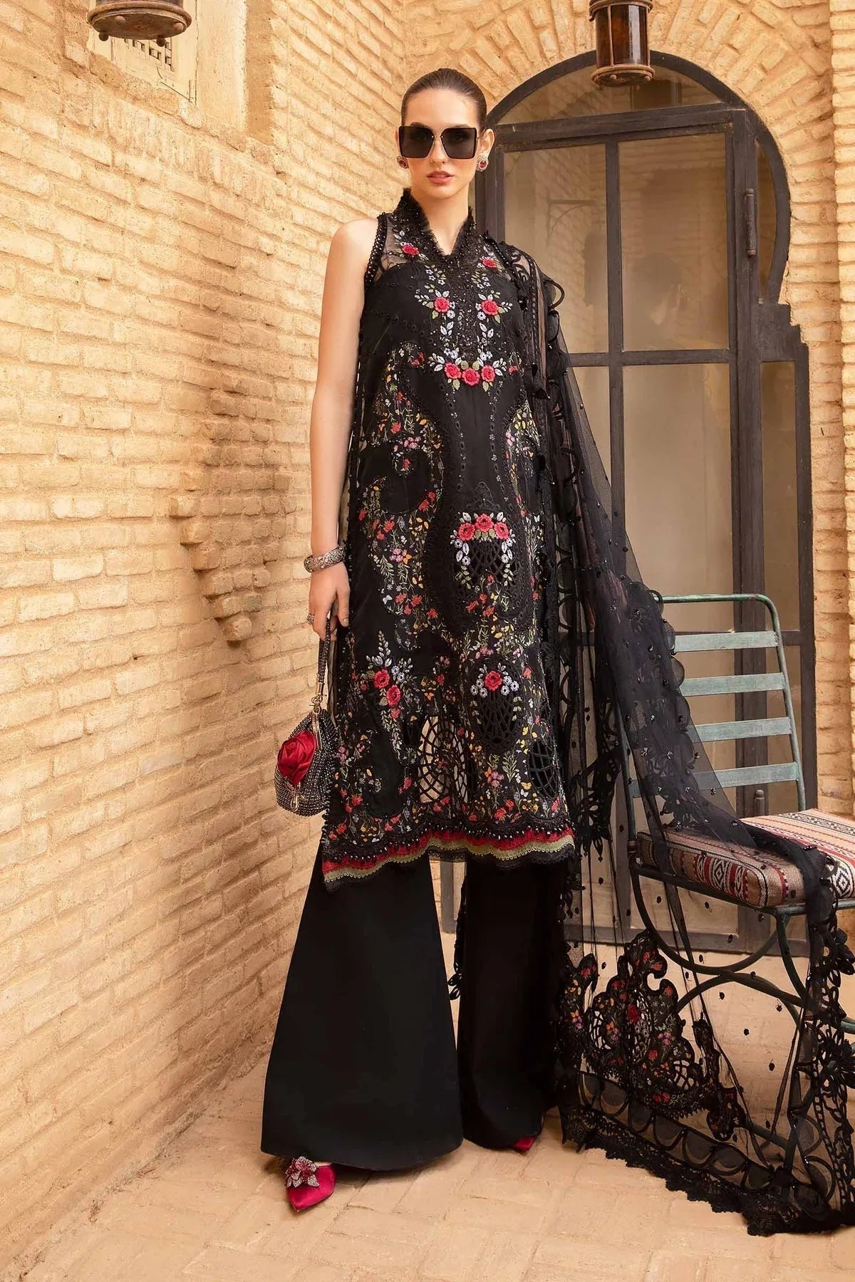 Maria B - D-2405-B - Lawn - Aqsa Fabrics