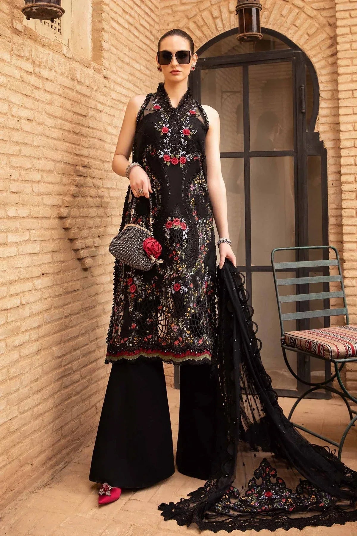 Maria B - D-2405-B - Lawn - Aqsa Fabrics
