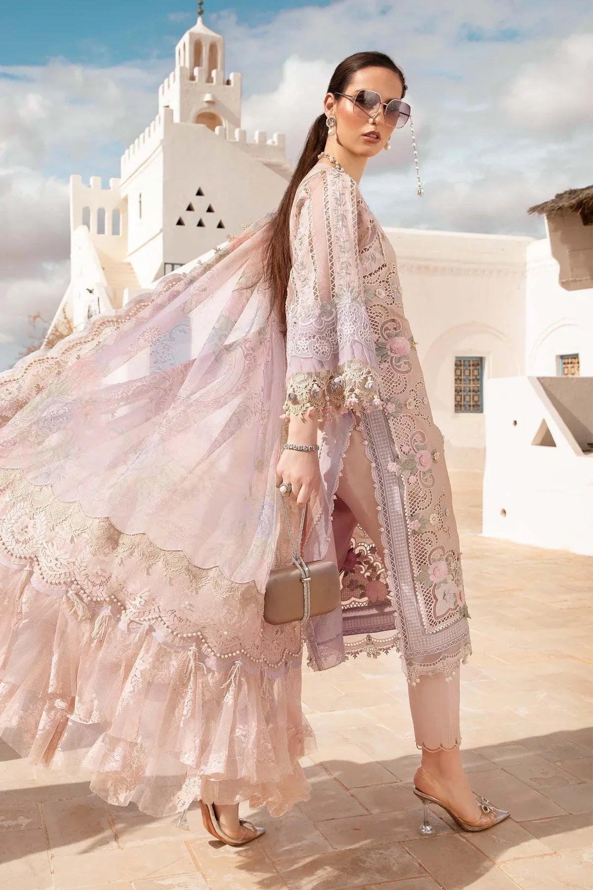 Maria B - D-2406-A - Lawn - Aqsa Fabrics
