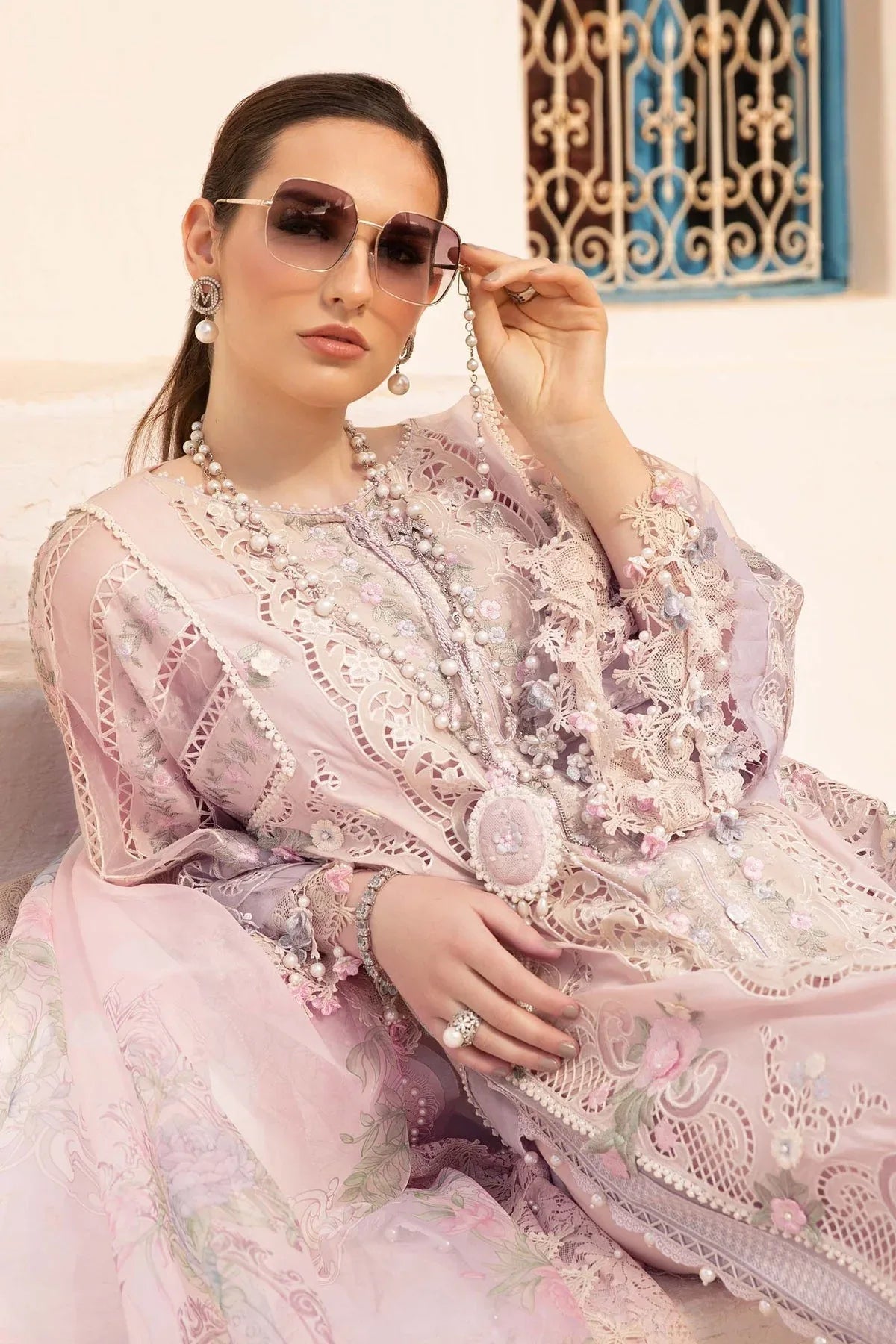 Maria B - D-2406-A - Lawn - Aqsa Fabrics
