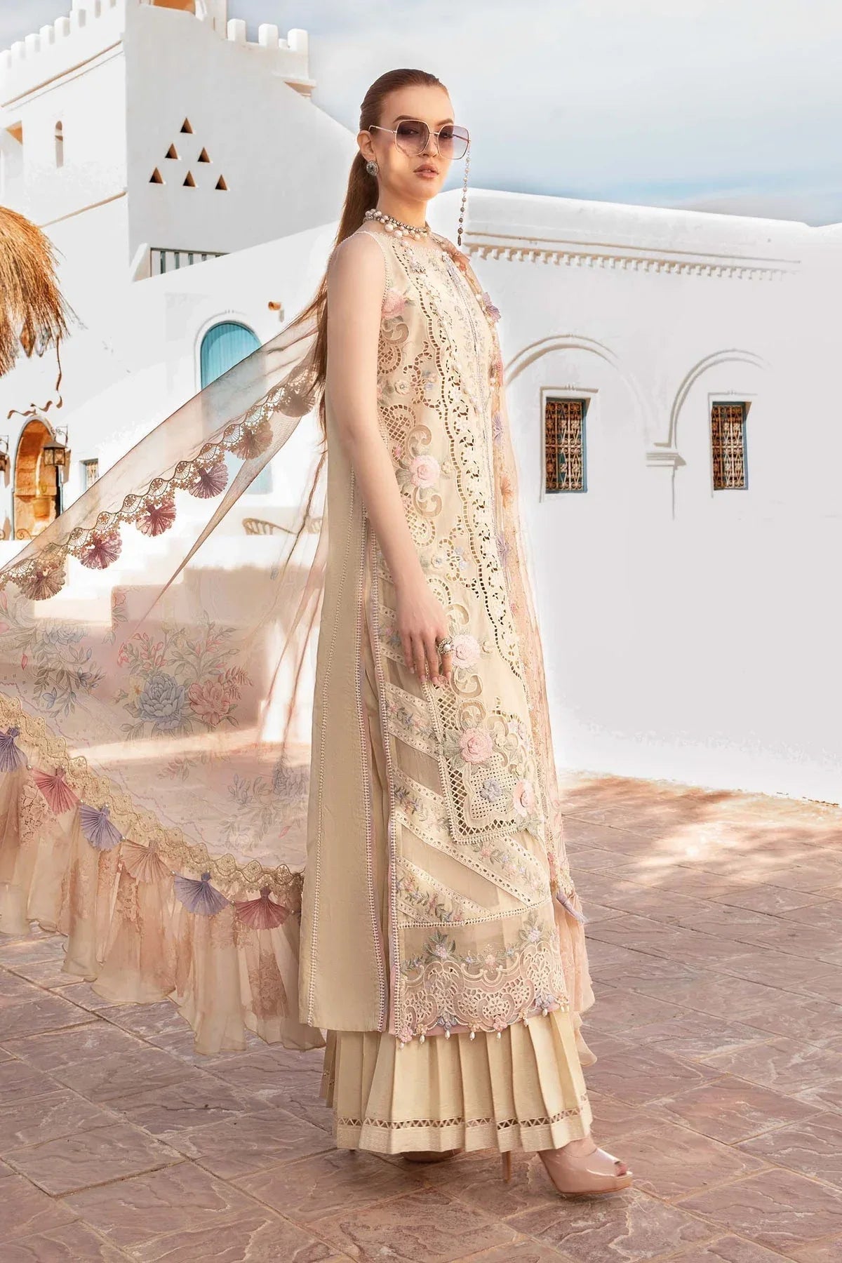 Maria B - D-2406-B - Lawn - Aqsa Fabrics