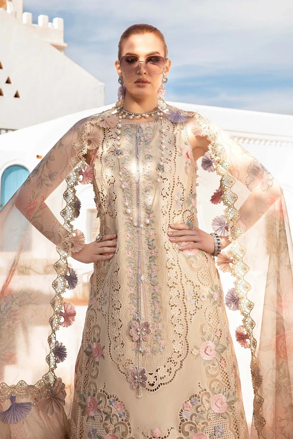 Maria B - D-2406-B - Lawn - Aqsa Fabrics