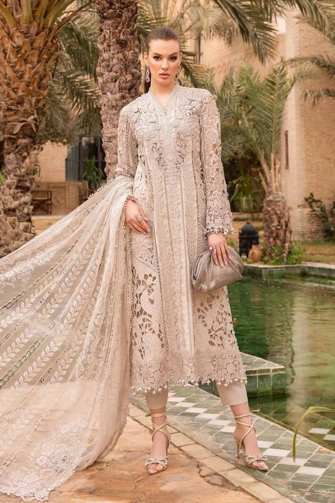 Maria B - D-2409-A - Lawn - Aqsa Fabrics