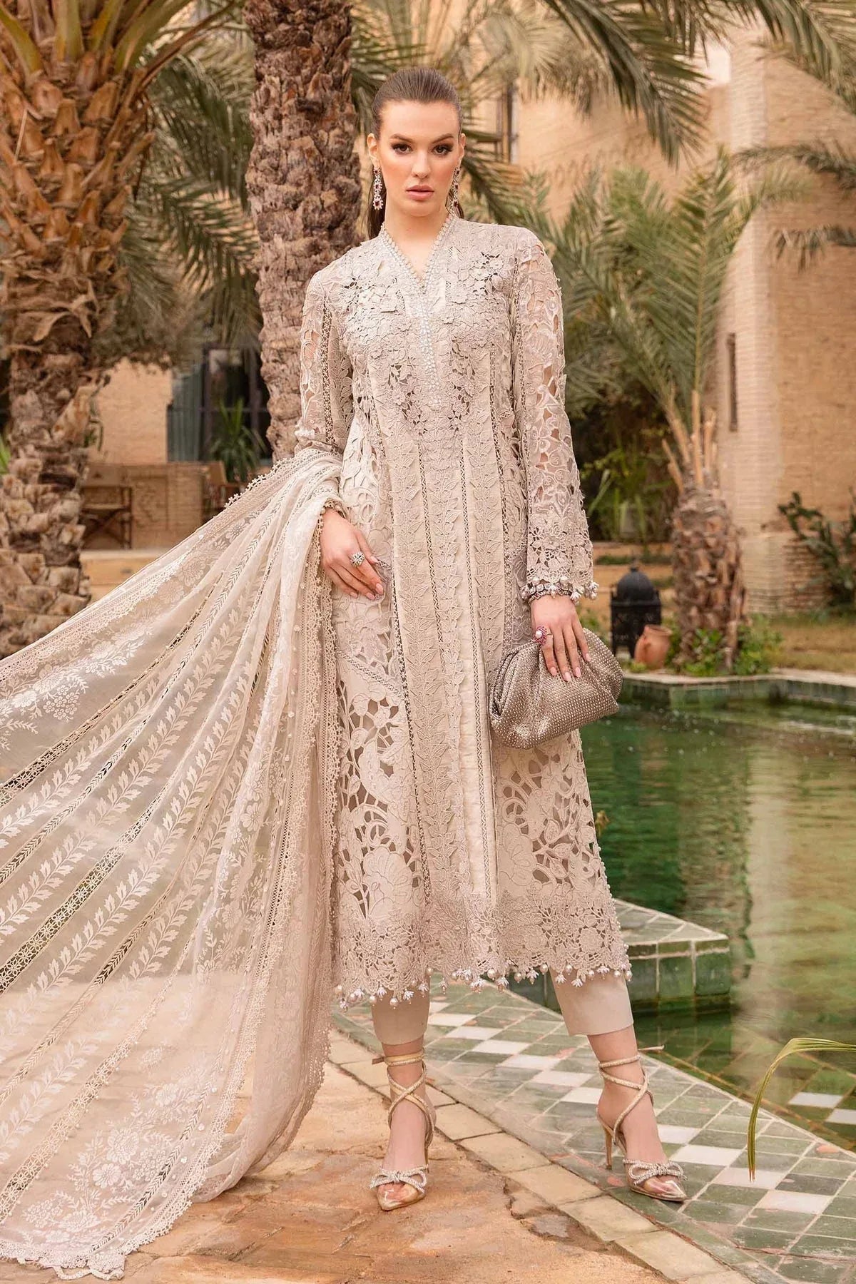 Maria B - D-2409-A - Lawn - Aqsa Fabrics