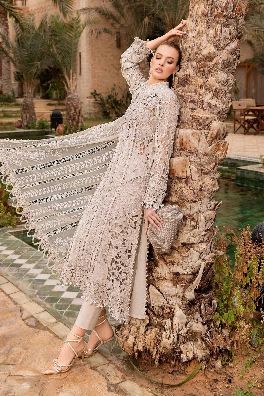 Maria B - D-2409-A - Lawn - Aqsa Fabrics
