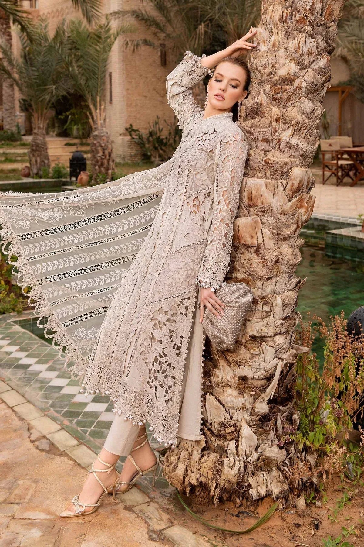 Maria B - D-2409-A - Lawn - Aqsa Fabrics