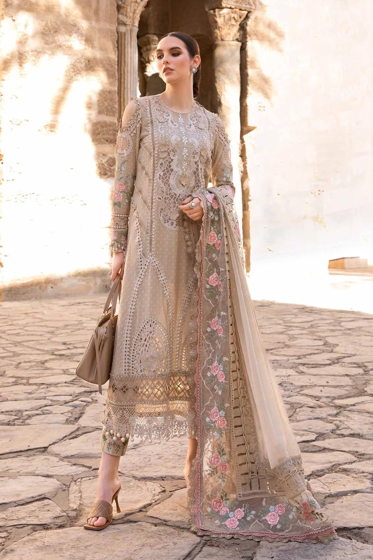 Maria B - D-2410-A - Lawn - Aqsa Fabrics