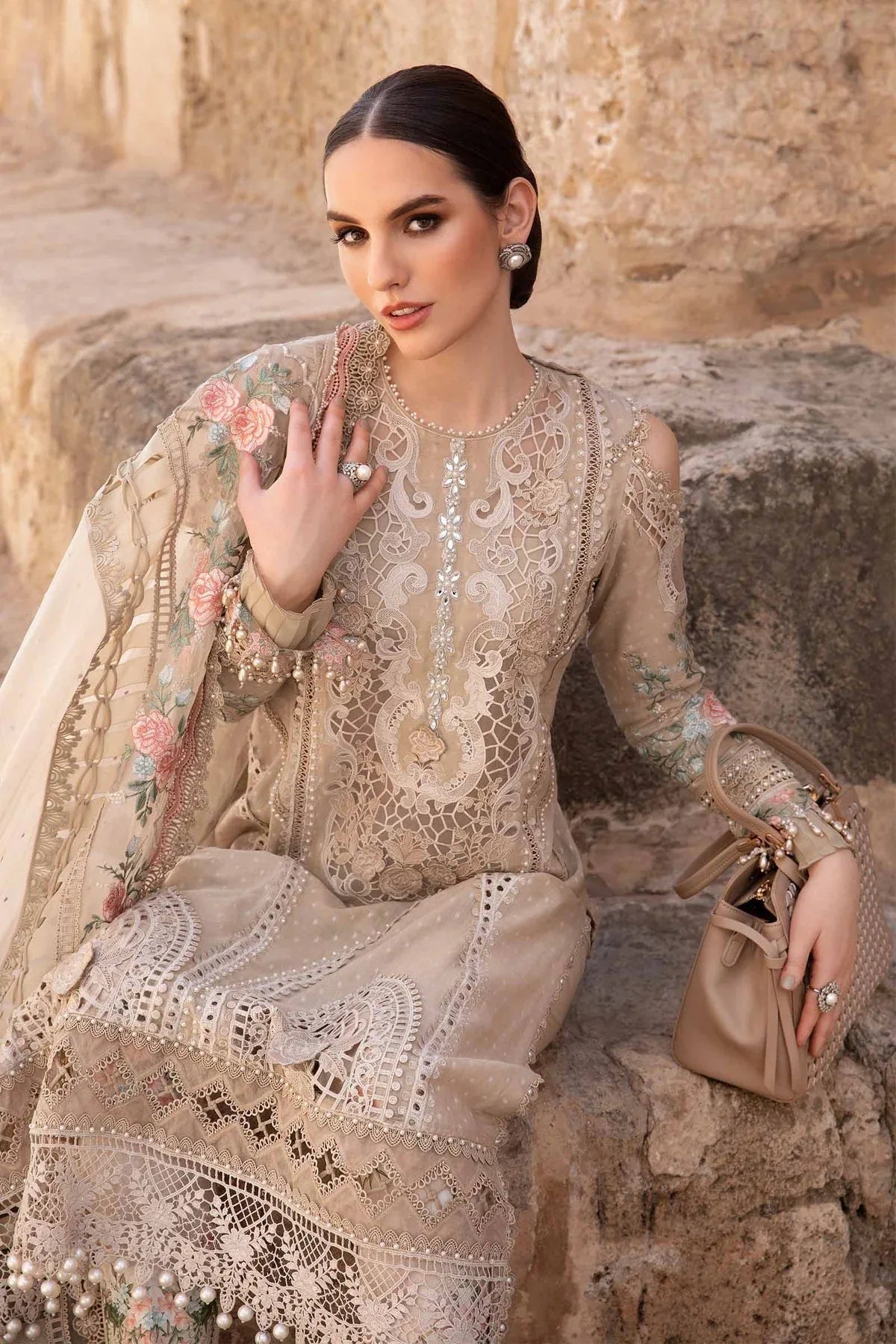 Maria B - D-2410-A - Lawn - Aqsa Fabrics