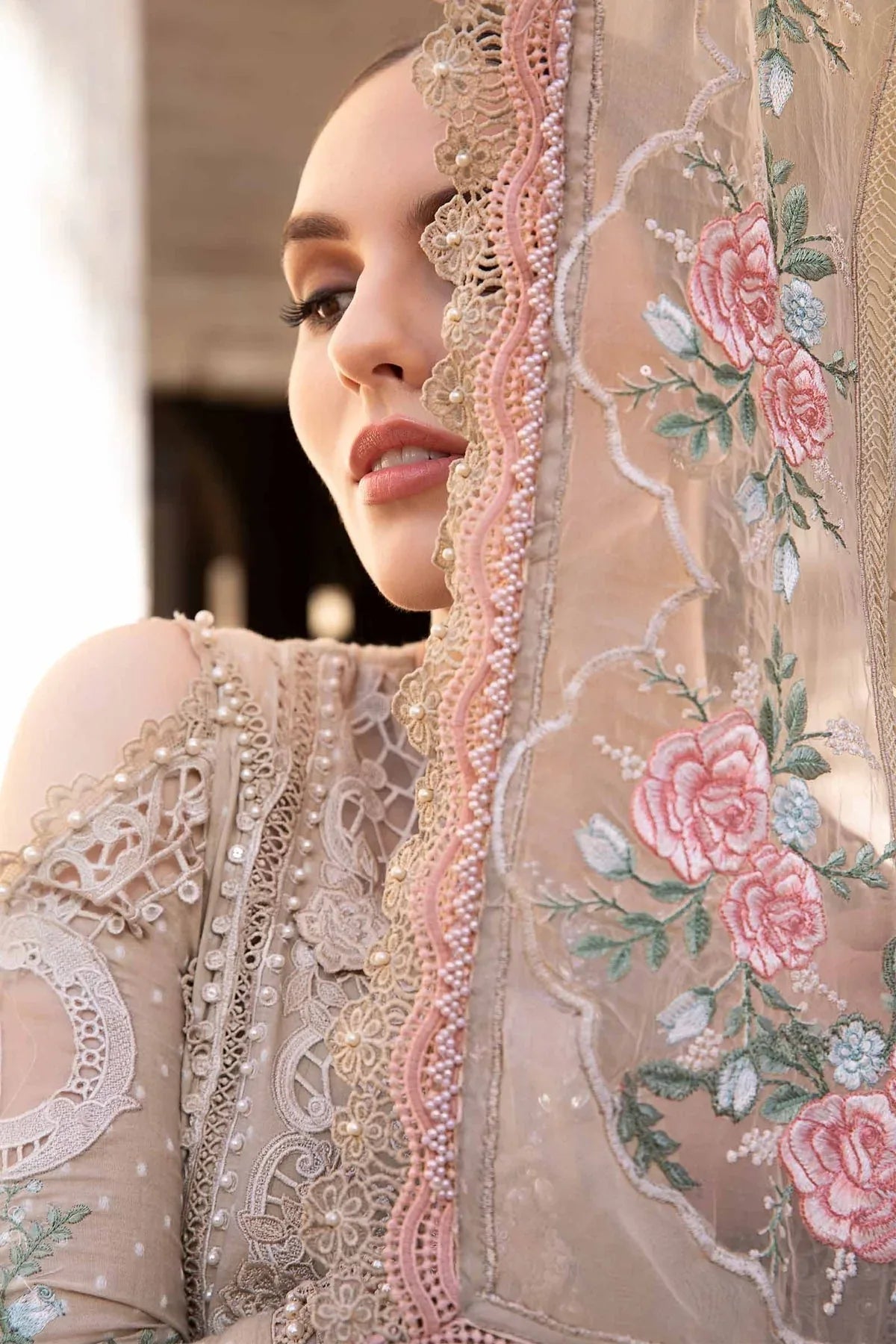 Maria B - D-2410-A - Lawn - Aqsa Fabrics