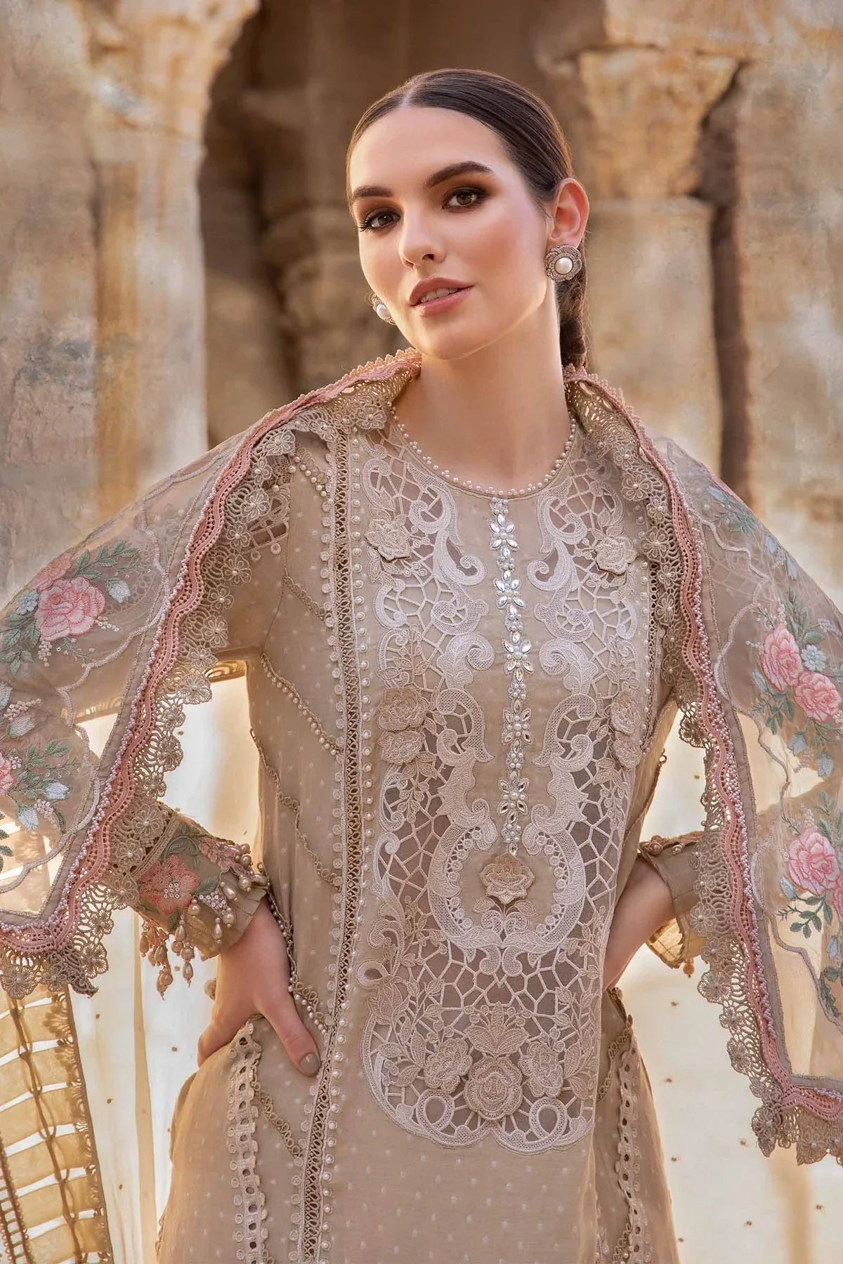 Maria B - D-2410-A - Lawn - Aqsa Fabrics
