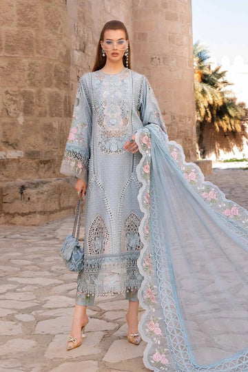 Maria B - D-2410-B - Lawn - Aqsa Fabrics