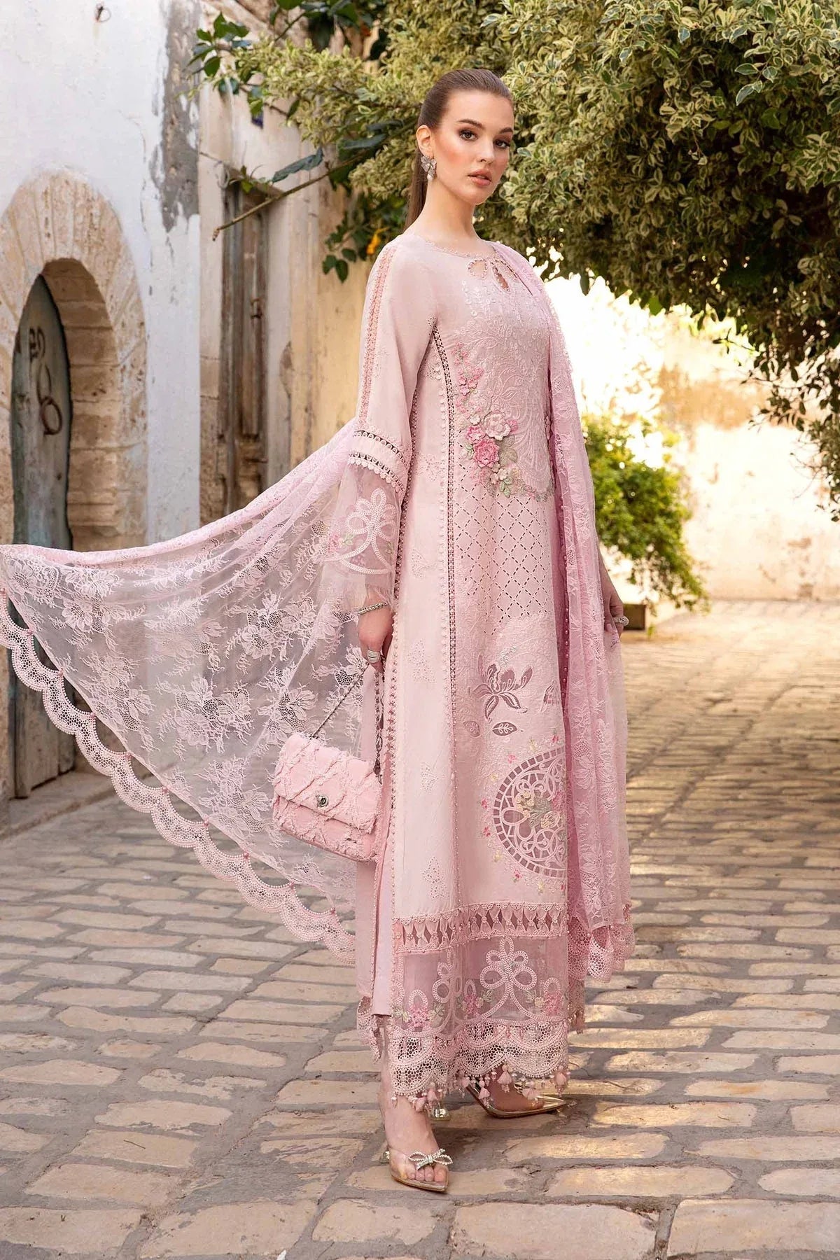 Maria B - D-2411-A - Lawn - Aqsa Fabrics