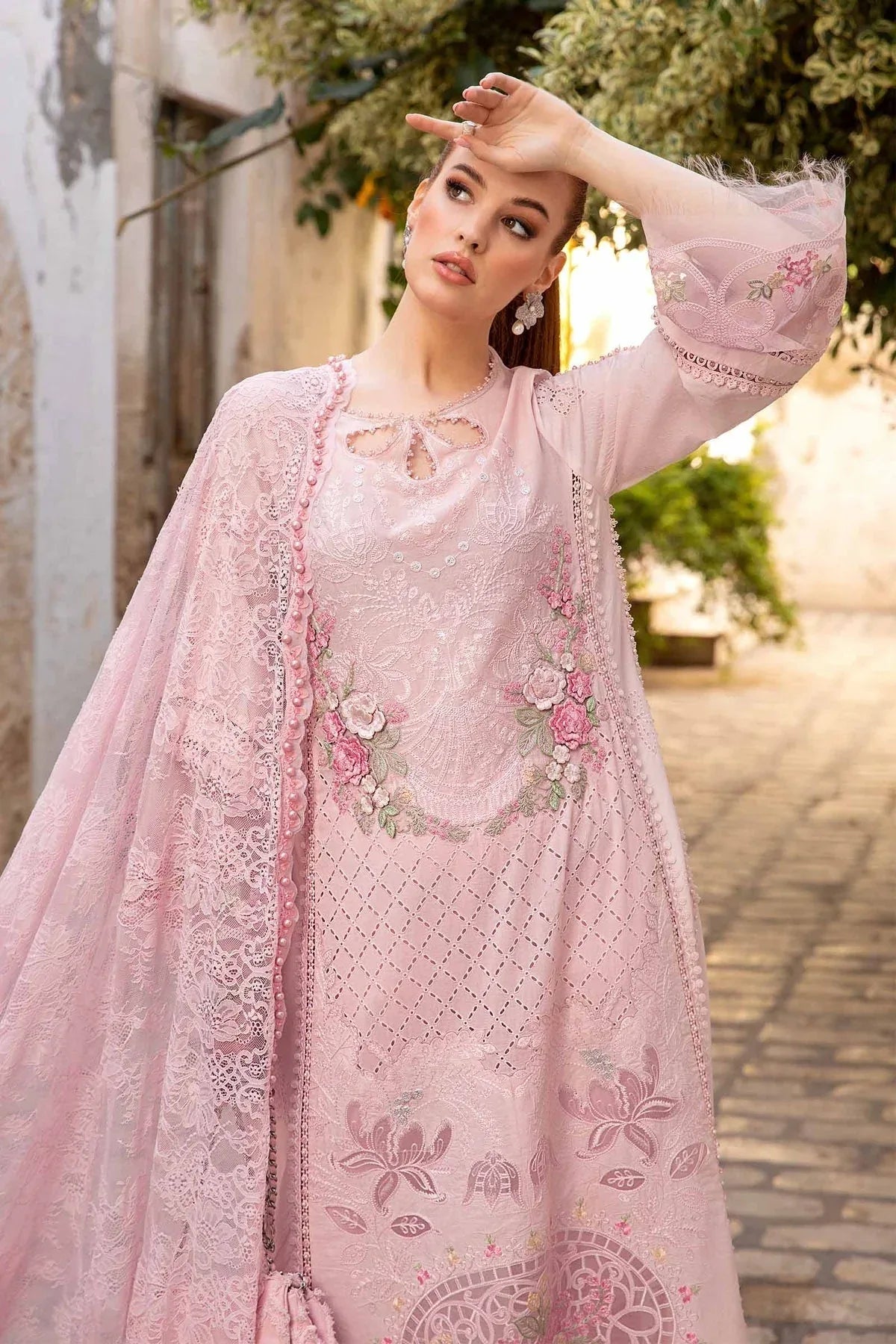 Maria B - D-2411-A - Lawn - Aqsa Fabrics