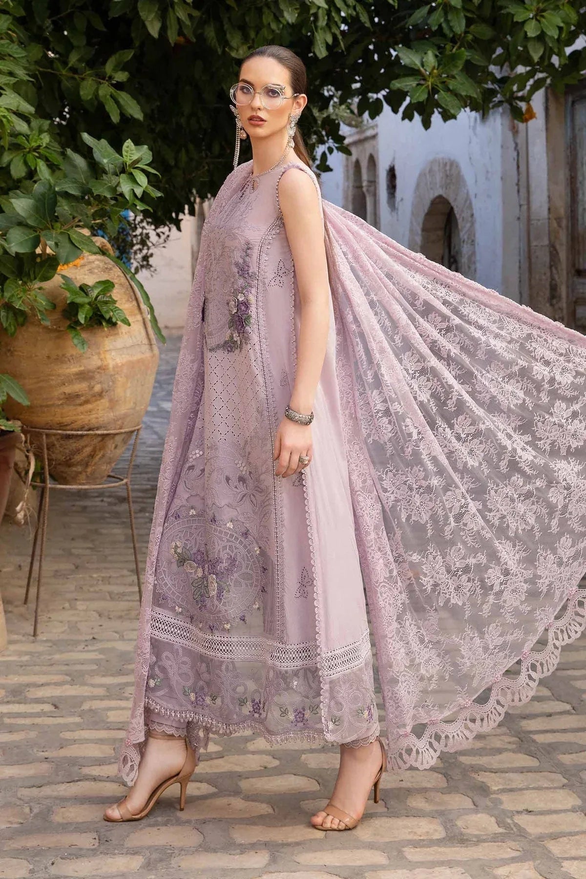 Maria B - D-2411-B - Lawn - Aqsa Fabrics