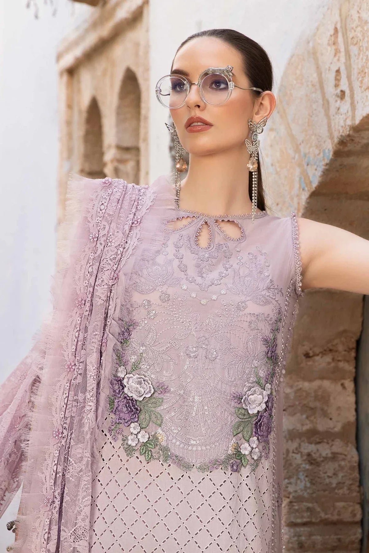 Maria B - D-2411-B - Lawn - Aqsa Fabrics