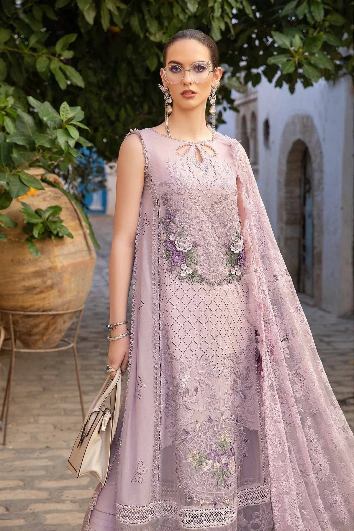 Maria B - D-2411-B - Lawn - Aqsa Fabrics