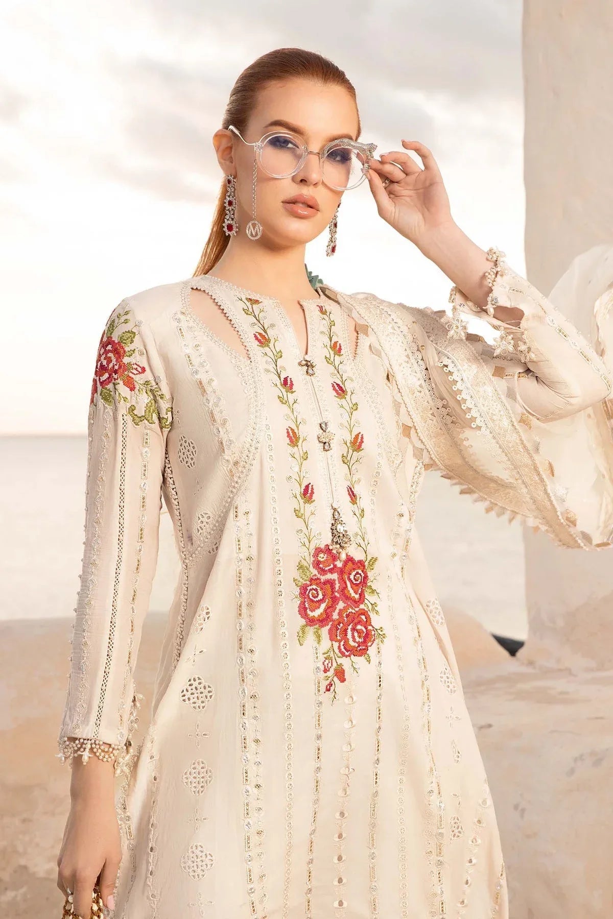 Maria B - D-2412-A - Lawn - Aqsa Fabrics