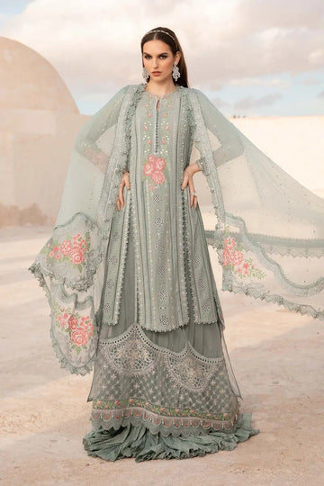 Maria B - D-2412-B - Lawn - Aqsa Fabrics
