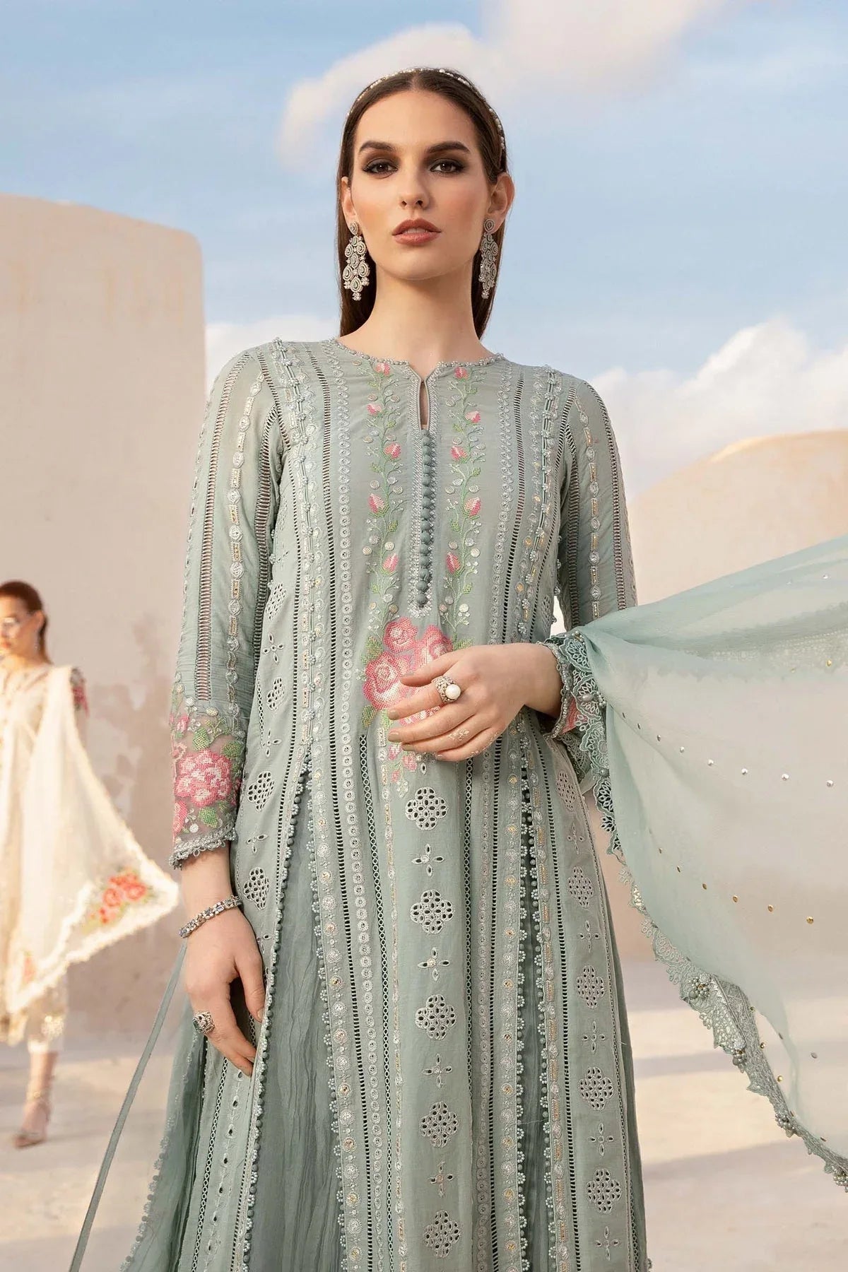 Maria B - D-2412-B - Lawn - Aqsa Fabrics